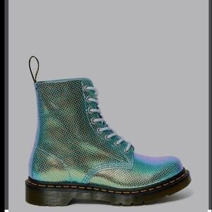 Dr. Marten's Blue Iridescent 8 Hole Lace Up 1460 Pascal